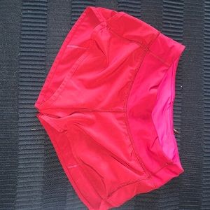 Lululemon speed sport (short version) size 2 RED